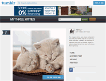 Tablet Screenshot of mythreekitties.com